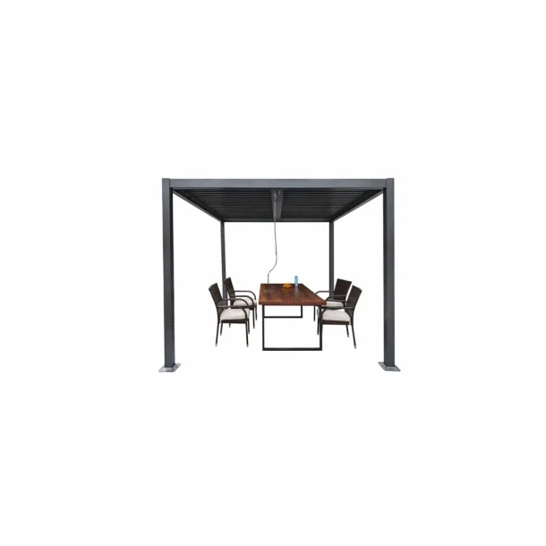 Pergola 3x3 m aluminium og st&aring;l